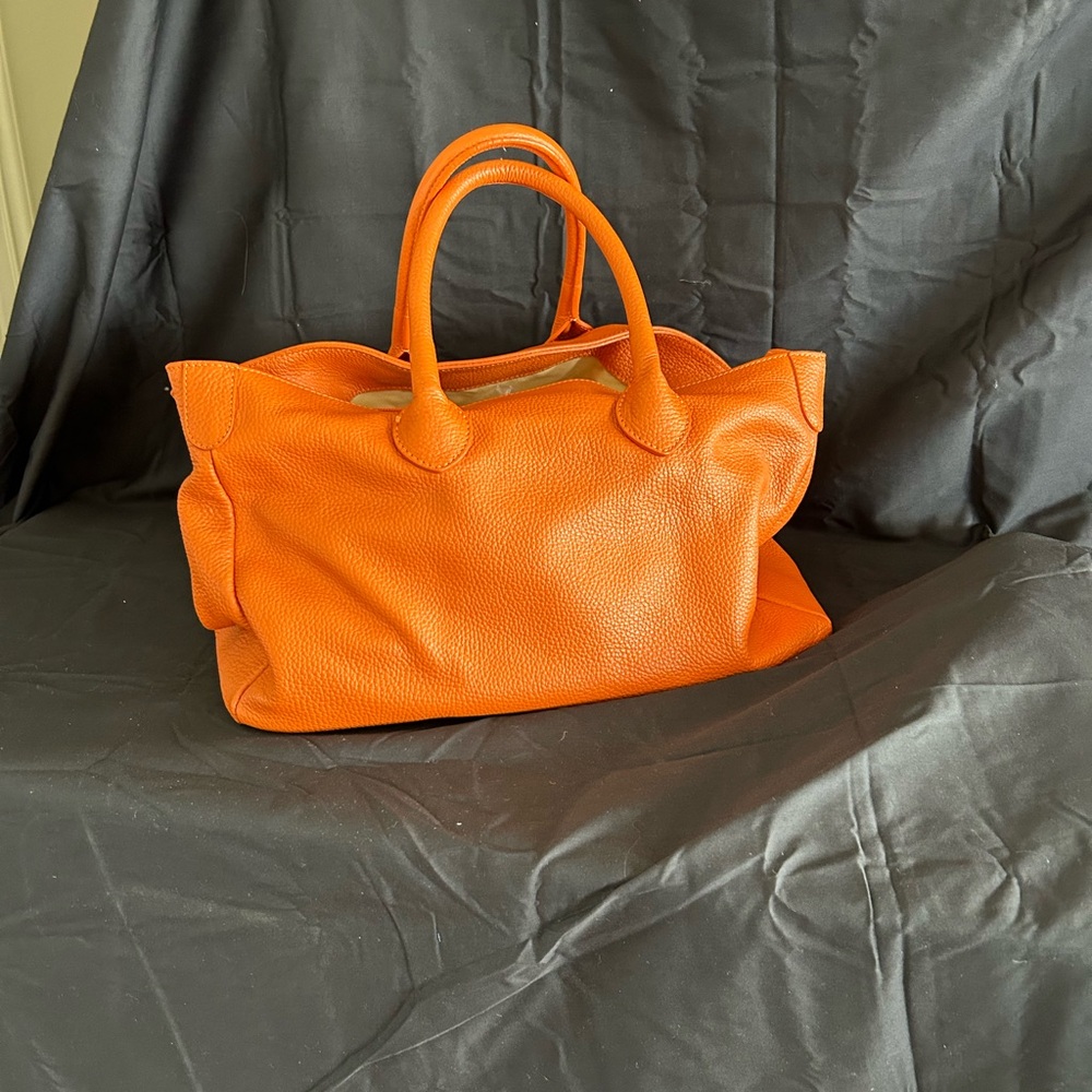 Mark & Graham Orange Tote Bag with Structured Handles
